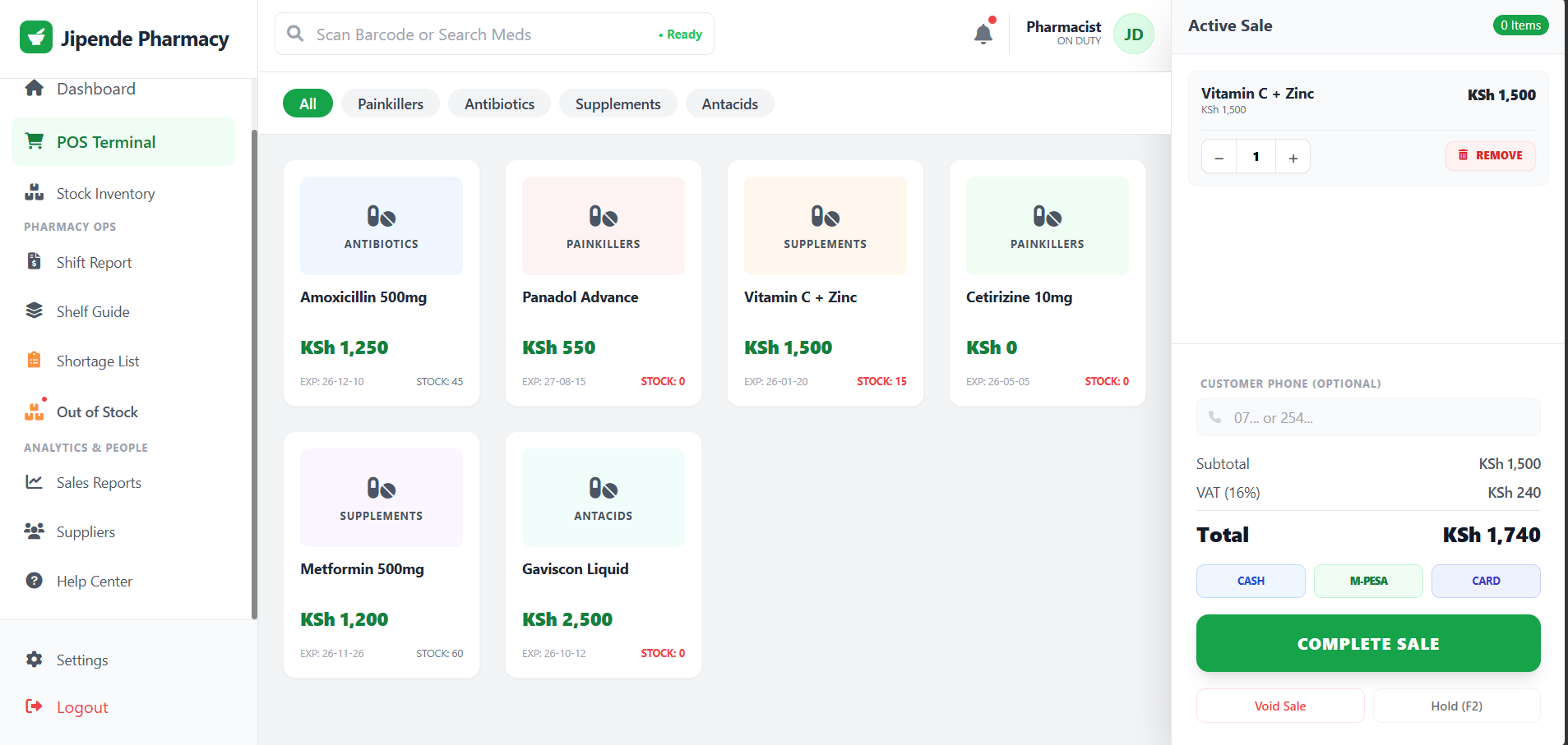 Pharmacy Point of Sale System